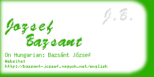 jozsef bazsant business card