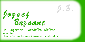 jozsef bazsant business card